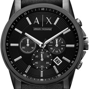 Armani Exchange Herren-Chronograph, Edelstahluhr, 45 mm Gehäusegröße