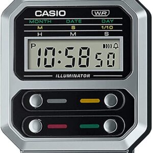 Casio Collection Herren Digital Uhr Vintage mit Edelstahl Armband