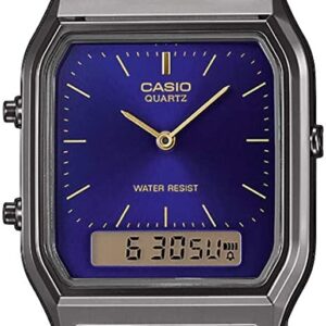 Casio Collection Retro Damen Analog – Digital Uhr AQ-230EG mit Edelstahl Armband