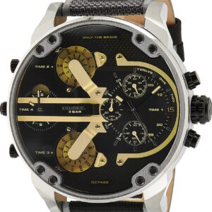 Diesel Herren Mr. Daddy Chronograph, 57 mm Gehäusegröße, Edelstahluhr