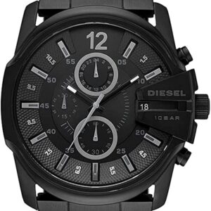 Diesel Herrenuhr Master Chief Chrono 3-Zeiger-Werk Edelstahl schwarz, DZ4180
