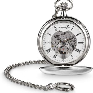 Hermann Jäckle – Heidelberg Skelett Taschenuhr Herren I Taschenuhr für Herren mit Handaufzug & skelettiertem Uhrwerk I edle Taschenuhr I…