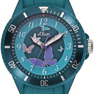 s.Oliver Kinder Analog Quarz Armbanduhr mit Silikonarmband