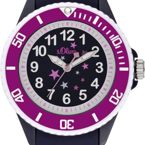 s.Oliver Kinder Analog Quarz Armbanduhr mit Silikonarmband