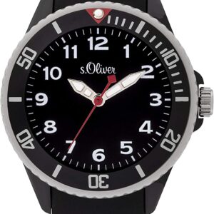 s.Oliver Kinder Analog Quarz Armbanduhr mit Silikonarmband