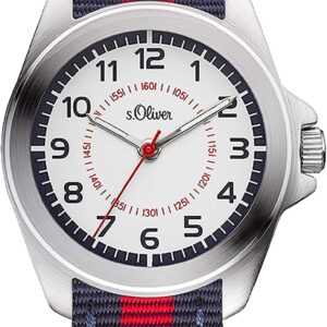 s.Oliver Kinder Analog Quarz Armbanduhr mit Textilarmband