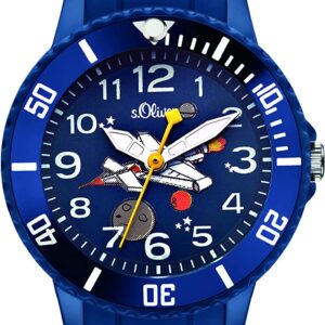 s.Oliver Unisex Kinder Analog Quarz Uhr mit Silikon Armband