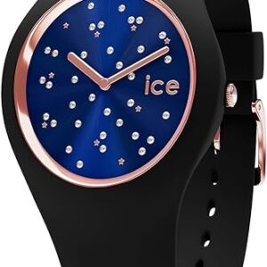 Ice-Watch – ICE cosmos Star Deep blue – Schwarze DamenUhr mit Silikonarmband