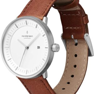 Nordgreen Philosopher Scandinavian Silver Watch with Interchangeable Straps
