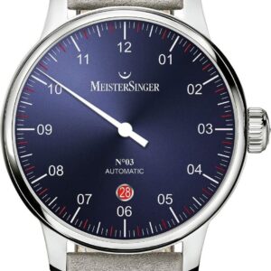 MeisterSinger N°03 AUTOMATIK DM908 Einzeigeruhr Klassisch schlicht