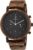 KERBHOLZ Holzuhr – Classics Collection Johann analoge Quarz Uhr für Herren Gehäuse und verstellbares Armband aus massivem Naturholz, Durchmesser 45mm