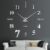 SOLEDI 3D Wanduhr Groß XXL zum Kleben – DIY Mute Modern Uhr Wandtattoo für Wohnzimmer Küche Schlafzimmer Office ( 60-120cm )