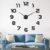 SOLEDI DIY Wanduhr Kleben 3D Uhr Groß Wand Uhren für Deko Wohnzimmer Nach Hause Küche Büro und Hotel Schwarz