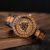 YCYR Herren Wikinger Uhren, Nordische Mythologie Valknut Rune Symbol Quarzuhr, Handgefertigte Vintage Verstellbare Holzarmband Geschenk